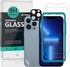 Ibywind Screen Protector For iPhone 13 Pro (6.1Inches),with 2Pcs Tempered Glass,1Pc Camera Lens Protector,1Pc Backing Carbon Fiber Film [Fingerpri...
