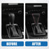 Gear Shift Head Knob Cover Transmission Lever Trim for Honda CRV 2017 2018 2019 Faux Leather Black Red Stitches...