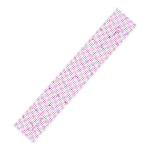 Clear Graph Ruler Fashion Design Ruler, Sandwich Line, 2 x 12", Transparent Pattern Making Dress Making Ruler for Sewing Quilting...