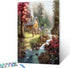 Tucocoo Wildflower DIY Paint by Number for Adults, Rustic House Digital Oil Painting Kits on Canvas with Brushes and Acrylic Pigment Forest Waterf...