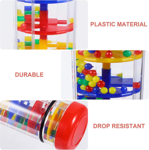 ibasenice Rainstick- Infant Baby Instrument Sound Sensory Enlightenment Percussion Toy Kid Stick, Handshake Rain Stick Music Rainmaker Shaker Gras...