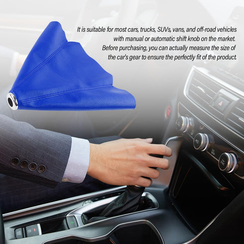 Car Shift Boot Cover,Soft Leather Car Shift Knob Cover for Blocking Dust & Protecting Car Interior Accessories,Universal Gear Shifter Cover Fits M...