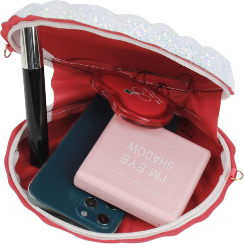 Van Caro Womens Glitter PU Leather Shell Pearl Cross-body Shoulder Bags Purse...