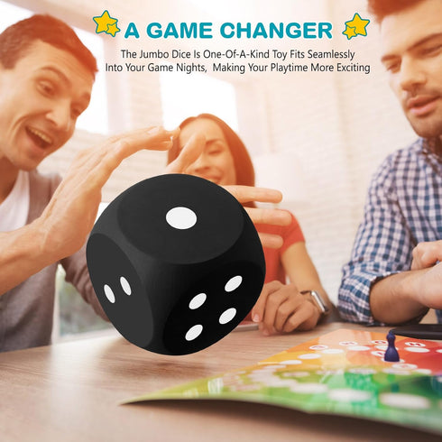 6 Inches Foam Dice Fun Filled Large Educational Toy Kawaii Giant Dice Decorative Eva Foam Jumbo Dice Big Square Building Blocks for Board Game Nig...