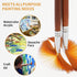 9 Pieces Fan Brush for Painting, Professional Artist Fan Paint Brushes Set Soft Anti-Shedding Nylon Hair Wood Long Handle Paint Brush Set for Acry...