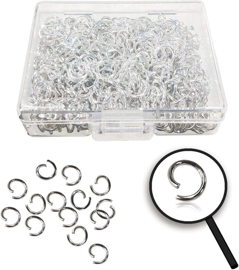 600 Pcs Silver Plated Jump Rings Split Rings Circle Clasp Connecting Rings Jewelry Necklace Bracelet Pendant Choker Charm Loops DIY Craft Earring ...