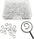 600 Pcs Silver Plated Jump Rings Split Rings Circle Clasp Connecting Rings Jewelry Necklace Bracelet Pendant Choker Charm Loops DIY Craft Earring ...