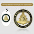 Past Master Masonic Car Emblem Black & Golden Mason Auto Decal...