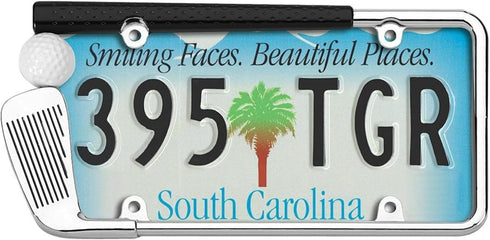 Cruiser Accessories 19509 Golf Club License Plate Frame, Chrome/Painted, Standard...