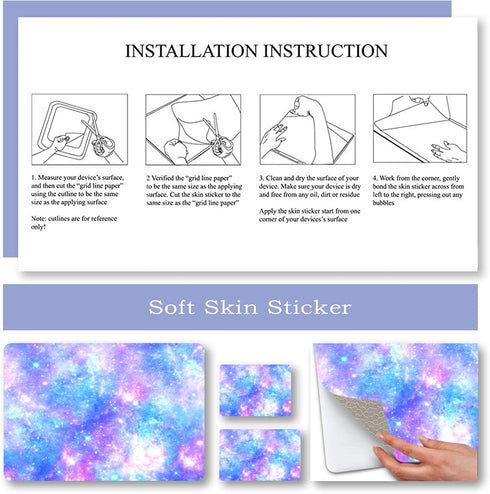 Laptop Skin Sticker Decal,12" 13" 13.3" 14" 15" 15.4" 15.6 inch Laptop Vinyl Skin Sticker Cover Art Protector Notebook (2 Wrist Pad Skins), Decora...