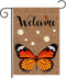Welcome Monarch Butterfly Garden Flag Butterfly lovers Burlap Vertical Double Sided Yard Flags, Keep Flying if You Have Wings Outdoor Indoor Lawn ...