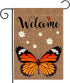 Welcome Monarch Butterfly Garden Flag Butterfly lovers Burlap Vertical Double Sided Yard Flags, Keep Flying if You Have Wings Outdoor Indoor Lawn ...