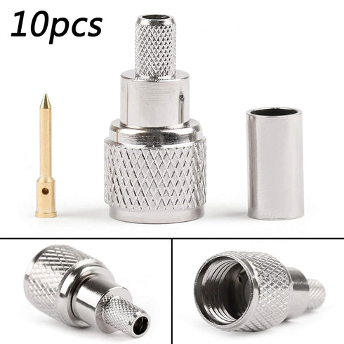 Areyourshop 10Pcs Mini-UHF Male Crimps Connector for RG-58/U Cable Motorola Antenna...