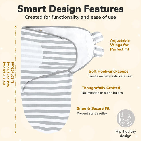 Mama Cheetah Organic Baby Swaddle Blanket, Adjustable Newborn Swaddle Sleep Sacks, Easy Swaddles for Boys and Girls 0-3 Months, Nursery Swaddling ...