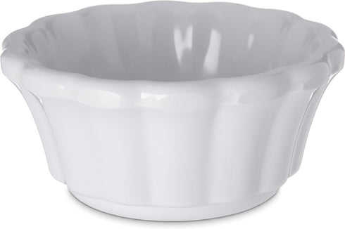Carlisle FoodService Products 4394402 Melamine Scalloped Ramekin, 3 oz, White...
