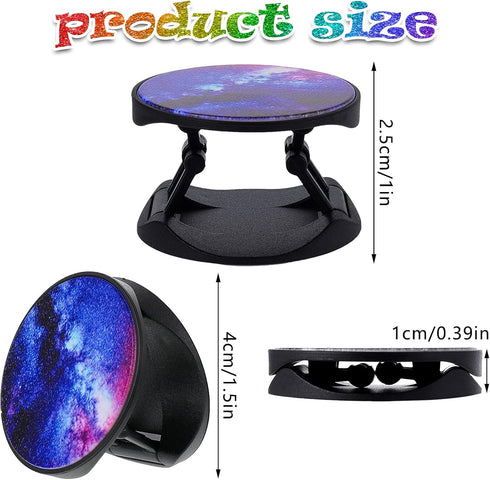 Honoson 9 Pieces Cell Phone Grip Holder Collapsible Holder Colorful Self-Adhesive Finger Ring Sublimation for Smartphone and Tablets(Nebula)...