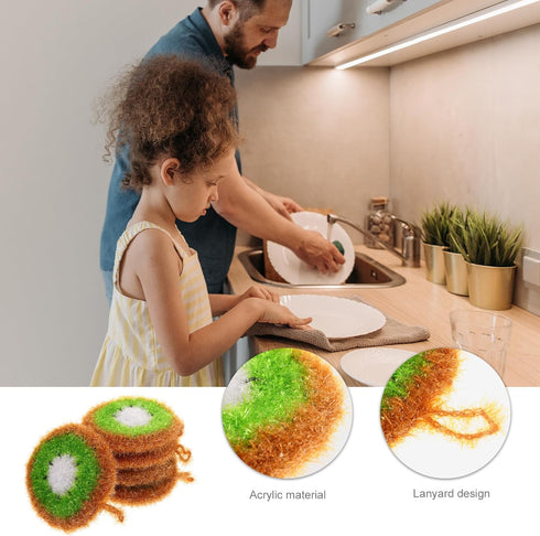 CALLARON 5Pcs Dishwashing Pad Acrylic Dish Towel Scrubbing Dish Sponge Pot Cleaning Sponges Kitchen Cleaning Vegetable Scrubber Dishwashing Scrubb...