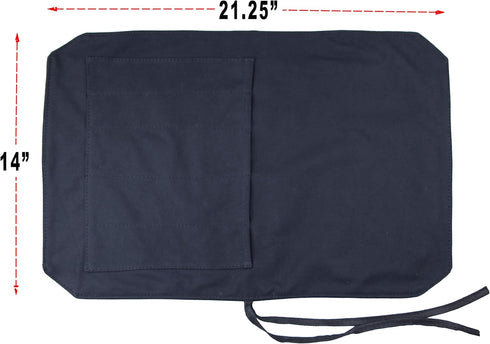 Chef's Knife Roll Up Bag Travel Chef Knife Case Carrier Storage Bag (Black, 5 Slots)...