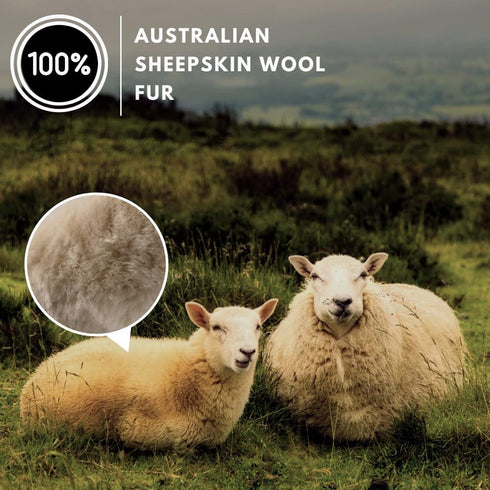 Andalus Australian Sheepskin Wool Steering Wheel Cover for Women & Men - Universal 15 Inch Steering Wheels & Accessories - Eco-Friendly Wheel Cove...