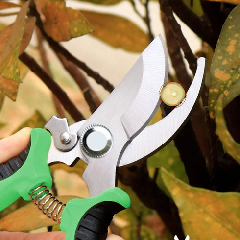 Garden Pruning Shears, Gardening Scissors with Stainless Steel Blades, Heavy Duty Hand Pruner with Gardening Gloves for Easy Flower and Plant Trim...