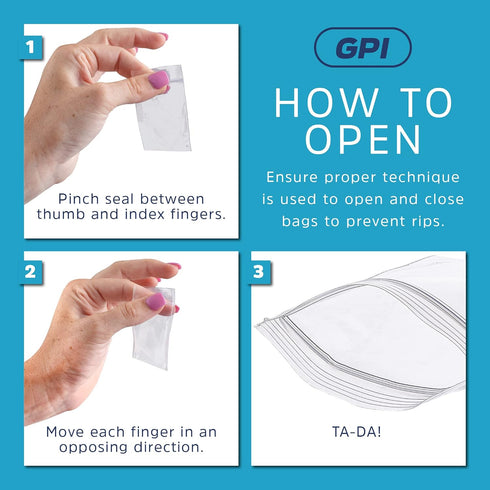 CLEAR PLASTIC RECLOSABLE ZIP BAGS - Bulk GPI Pack Of 100 2" x 2" 2 mil Thick Strong Poly Baggies With Resealable Zip Top Lock For Pills, Meds, Jew...