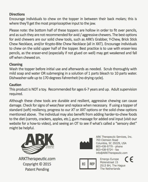 ARK's Krypto-Bite Pencil Topper Chewable Tubes - Made in The USA (Combo - 1 of Each Toughness, Red/Green/Blue)...