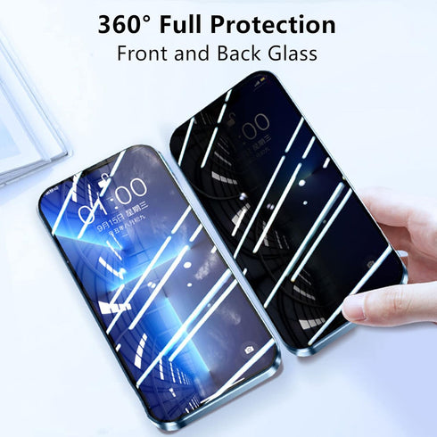 Jonwelsy Anti Peeping Case for iPhone 13 (6.1 Inches), 360 Degree Protection Cover, Privacy Tempered Glass Anti-Spy Case Cover, Magnetic Adsorptio...
