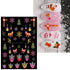 JMEOWIO 10 Sheets Christmas Pink Nail Art Stickers Decals Self-Adhesive Pegatinas Uñas Snowflake Xmas Winter Holiday Cute Elk Nail Supplies Nail A...