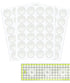 24Pcs White Non-Slip Silicone Grips for Quilt Templates, Non-Slip Adhesive Rings, Quilting Rulers Sewing Rulers, Non-Slip Ruler Grip Rings, Adhesi...
