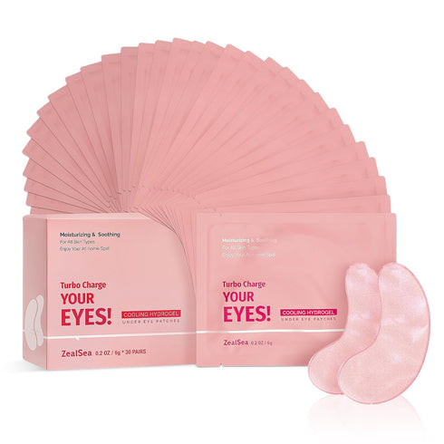 ZealSea 20 Pairs Eye Gel Pads for Dark Circles Wrinkles Eye Bags Puffy Eyes Hydrating Anti Aging Under Eye Mask Patches Lighten Fine Lines for Wom...