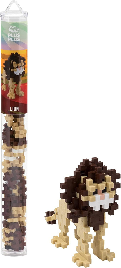 PLUS PLUS – Lion – 70 Piece, Construction Building Stem/Steam Toy, Interlocking Mini Puzzle Blocks for Kids, Mini Maker Tube...
