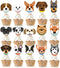 KUDES 32Pcs Dog Cupcake Toppers - Cute Puppy Faces Cake Topper Picks Party Bunting Decorations for Dog Puppy Theme Kids Birthday Party Supplies...