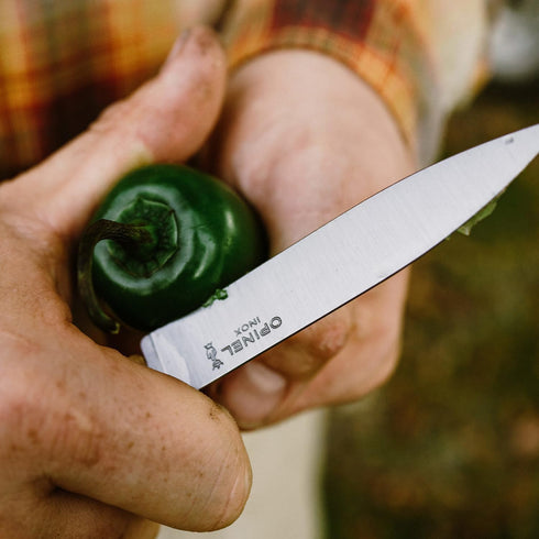 Opinel No. 112 Paring Knives 2 Piece Set, Sandvik 12C27 Steel Everyday Use Prep Knives for Chopping, Peeling, Slicing, Trimming, Stabilized Sustai...