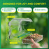 Clear Window Bird Feeder with 4 Strong Suction Cups and Detachable Seed Tray, Acrylic Birds Feeders for Outside Mounted Viewing Wild Birds Bird Ho...