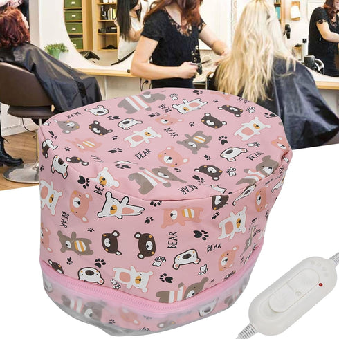 Hair Care Hat, Electric Hair Heating Adjustable Oil Treatment Steamer Hat Detachable Hair Care Tool (US Plug 110V)...