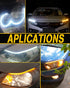 Qasim 30cm Soft Tube Guide Flexible LED Strip Daytime Running Light 12inch White Yellow Sequential Flowing Turn Signal LED Strip Auto Cars Motorcy...