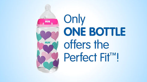 NUK Perfect Fit Baby Bottle, Dots, 3 Count (Pack of 1 )...