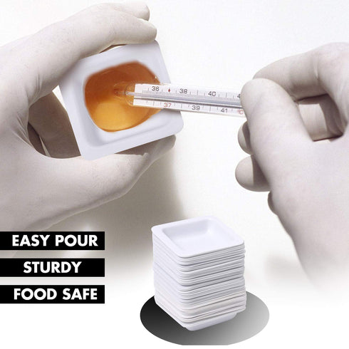 7ml 100ml Weigh Boat Set, 100 Pack Small & Large Lab Weighing Dishes for Measuring, Storing, Mixing Powders & Liquids with Easy Pour Design Dispos...