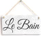 Meijiafei Le Bain - Shabby Chic Gift Sign Plaque 10" X 5"...