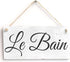 Meijiafei Le Bain - Shabby Chic Gift Sign Plaque 10" X 5"...