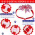 Dog Bow Ties Set, 24pcs Adjustable Holiday Themed, for 4th of July, Memorial Day, Pet Dog Collar Grooming Accessories...