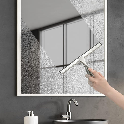 Hiware All-Purpose Shower Squeegee for Shower Doors, Bathroom, Window and Car Glass - Stainless Steel, 10 Inches...