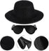 TOYANDONA Doll Glasses Mini Formal Hat Set 20pcs Miniature Doll Hats 20pcs Black Doll Sunglasses Dolls Costume Accessories for Diy Crafts Dollhous...