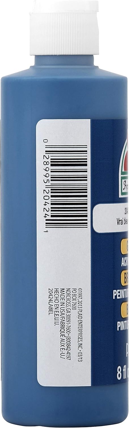 Apple Barrel Gloss Acrylic Paint in Assorted Colors (8 oz), 20424E Gloss Real Blue...