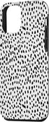 iPhone 12 mini Dalmatian Animal Print Black And White Black White Case...
