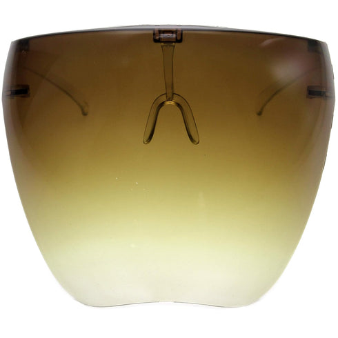 zeroUV - Protective Face Shield Full Cover Visor Glasses/Sunglasses (Anti-Fog/Blue Light Filter) (Brown AP)...