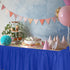 DecorRack Table Skirt, 29 in x 14 ft -BPA Free- Plastic Tableskirt, Disposable, Reusable, Rectangular Tablecloth Skirt, Royal Blue (1 Pack)...