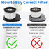 IZ362H Filter 2 PACK Filters and 6 PACK Foam & 6 PACK Flet Filter Kit Compatible with Shark Upright Vacuum IZ162H, IZ362H, IZ363HT, IZ440H, IZ462H...