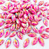 300pcs AB Horse Eye Shape Crystal Clear Sew On Acrylic Rhinestones Flatback Fancy Stones Sewing for Clothing Dress Decorations 7X15MM (Rose red)...