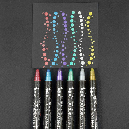Kuretake TC-8100/6V ZIG Clean Color Dot Metallic 6 Colors...